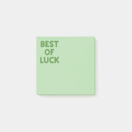 Notas Post-it® Best of Luck Clovers Greeting