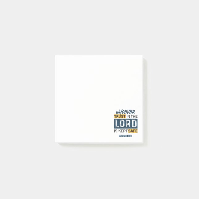 Notas Post-it® Bible Quote Art - Proverbs 29:25 Trust in God (Anverso)