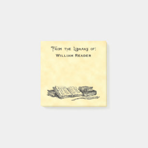 Notas Post-it® Biblioteca personalizado de libros antiguos y escr