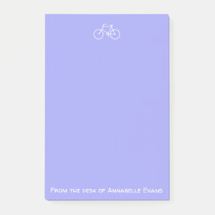 Notas Post-it® Bicicleta blanca en violeta