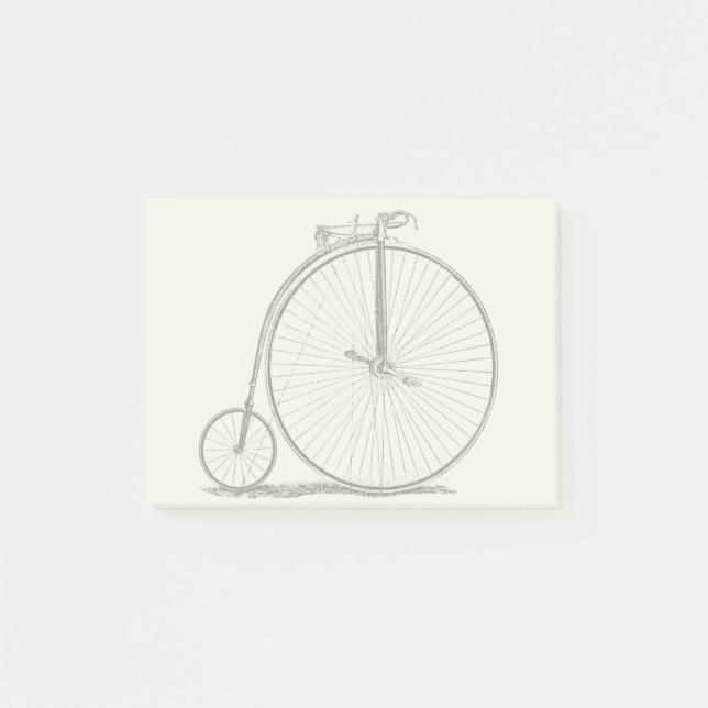 Notas Post-it® Bicicleta de rueda alta Penny Farthing (Anverso)