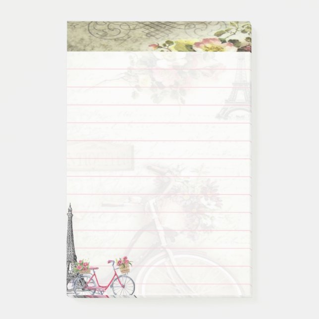 Notas Post-it® Bicicleta en París (Anverso)