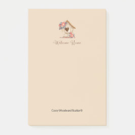 Notas Post-it® Bienvenida Felicidades a Realtor de Casa