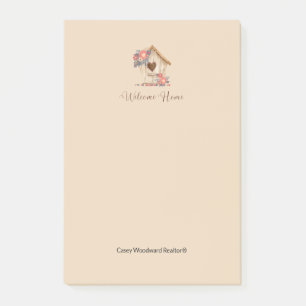 Notas Post-it® Bienvenida Felicidades a Realtor de Casa