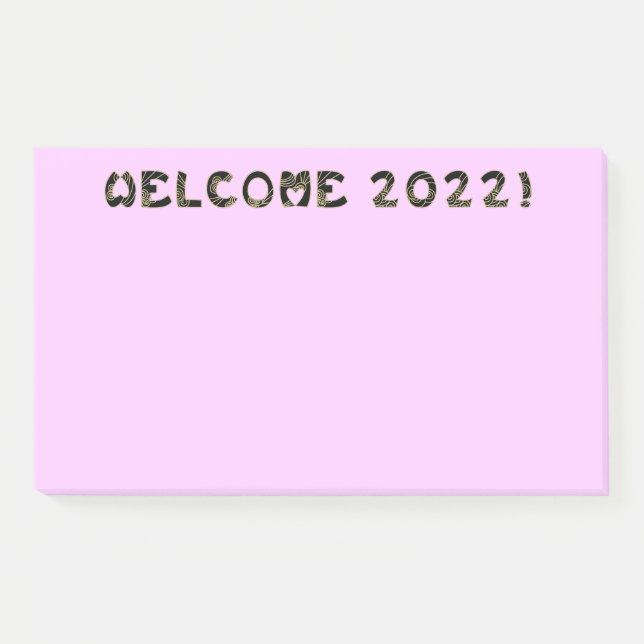 Notas Post-it® ¡bienvenido 2022! (Anverso)