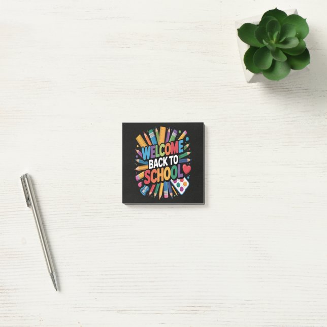 Notas Post-it® Bienvenido de vuelta al colegio (Oficina)