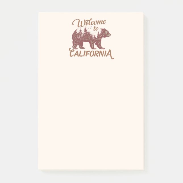 Notas Post-it® Bienvenidos a California Bear (Anverso)