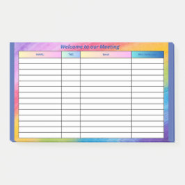 NOTAS POST-IT® BIENVENIDOS A NUESTRA REUNIÓN