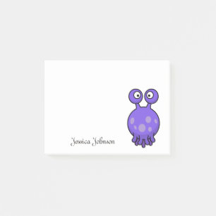 Notas Post-it® Billete alieno morado gracioso personalizado