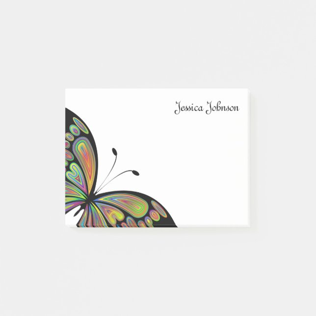 Notas Post-it® Billete de mariposa personalizada (Anverso)