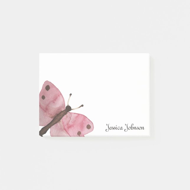 Notas Post-it® Billete de mariposa personalizada (Anverso)