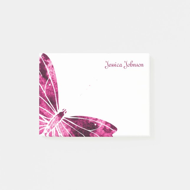 Notas Post-it® Billete de mariposa personalizada (Anverso)