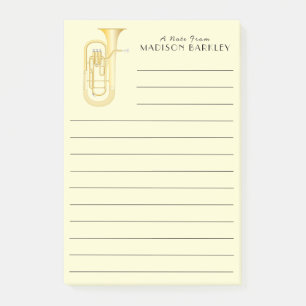 Notas Post-it® Billetes de Baritone Musician Band Teacher