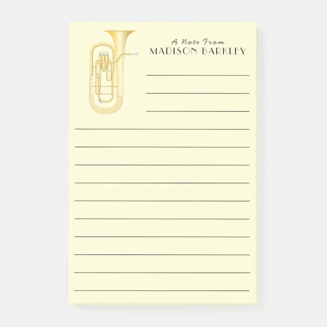 Notas Post-it® Billetes de Baritone Musician Band Teacher (Anverso)