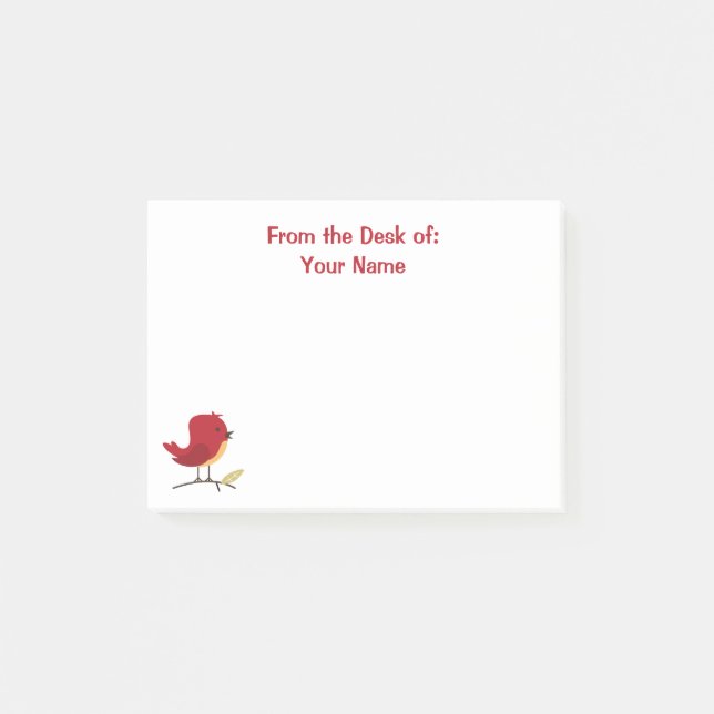 Notas Post-it® Bird Notepad (Anverso)