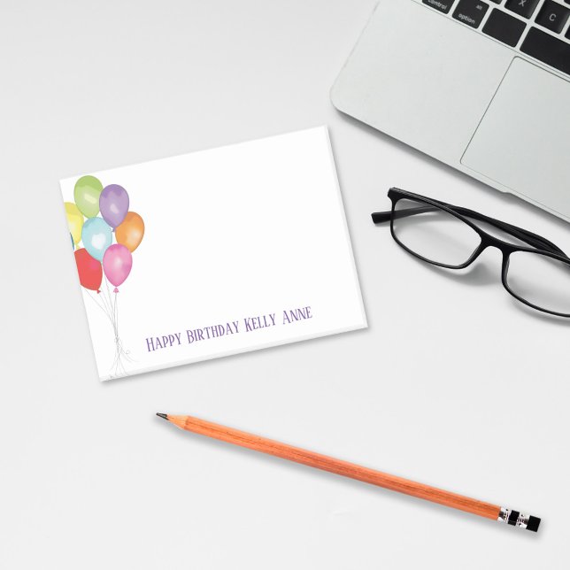 Notas Post-it® Birday Balloons Editable Post it Notes (Balloons custom post it notes. )