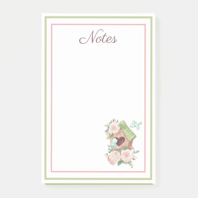 Notas Post-it® Birdhouse Bird Post-It Notes (Anverso)