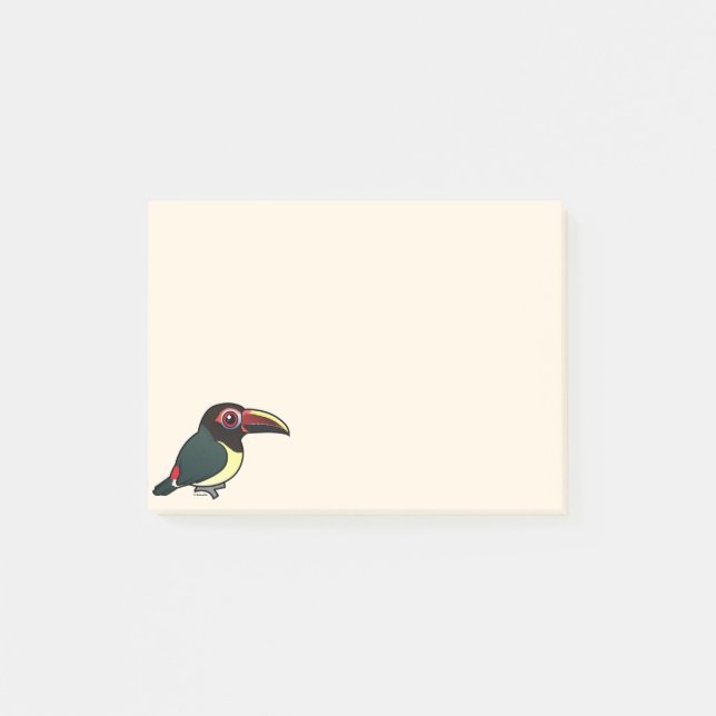 Notas Post-it® Birdorable Aracari verde (Anverso)