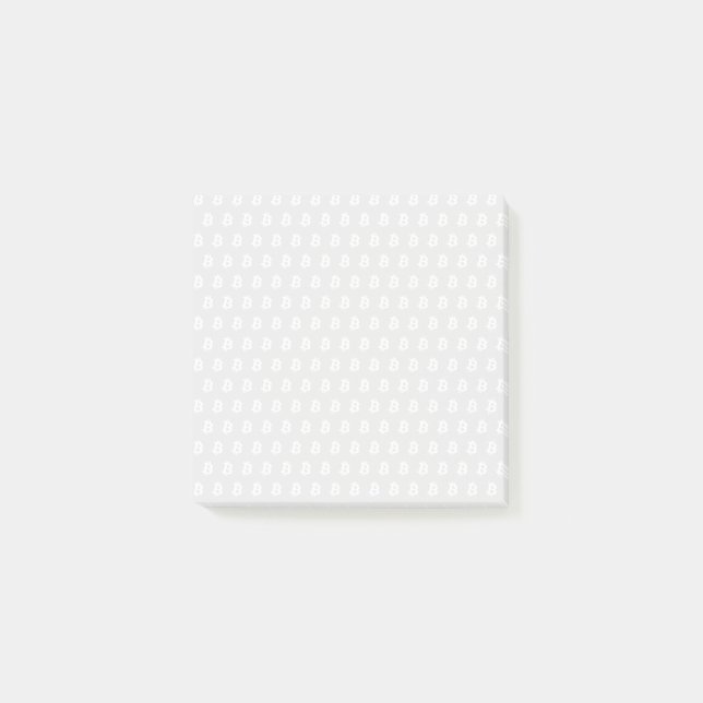 Notas Post-it® Bitcoin Blanco (Anverso)