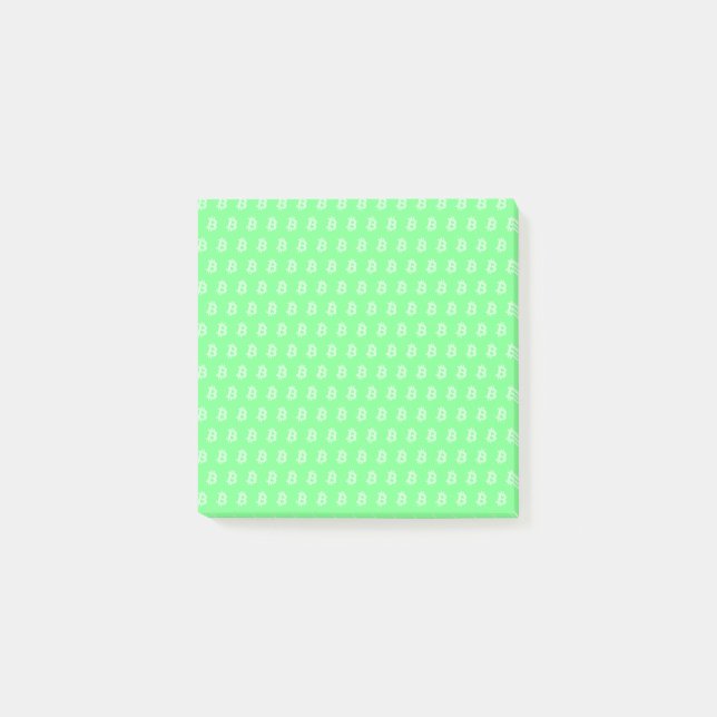 Notas Post-it® Bitcoin Verde (Anverso)