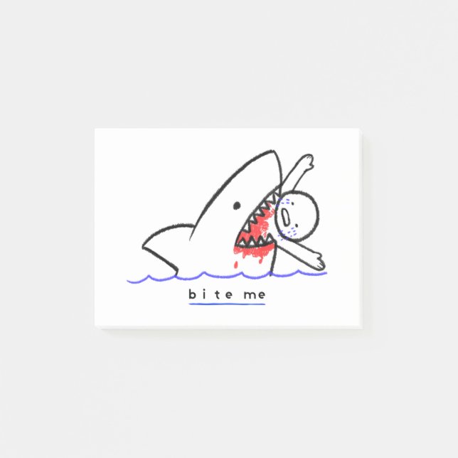 Notas Post-it® Bite Me (Anverso)