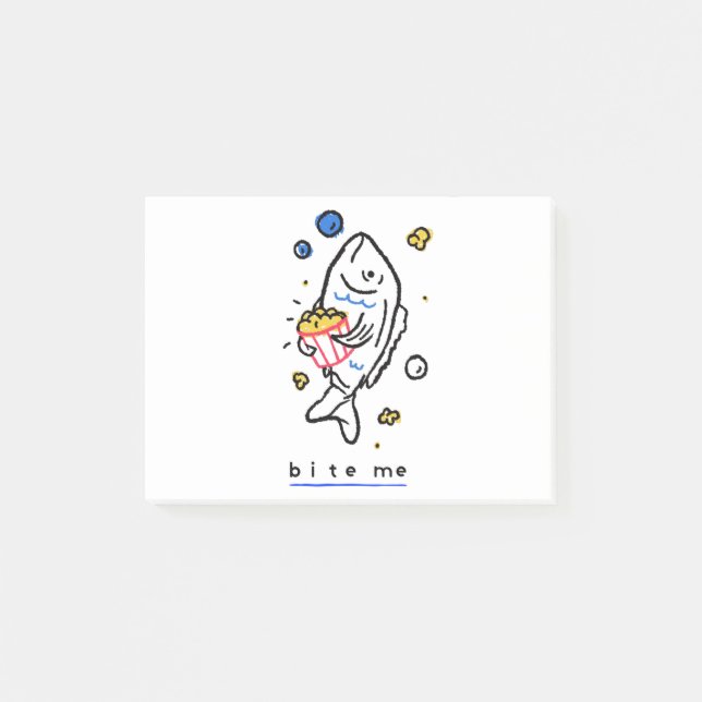 Notas Post-it® Bite Me (Anverso)