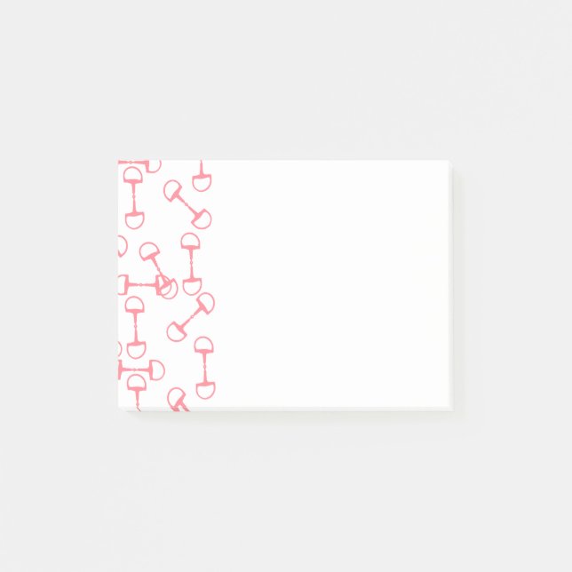 Notas Post-it® Bits de caballos rosados (Anverso)