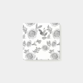 Notas Post-it® Black and White Floral Post It Notes