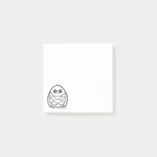 Notas Post-it® Black and White Owl Illustration