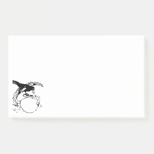 Notas Post-it® Black Bird The Raven Sticky Post-it Notes (Anverso)