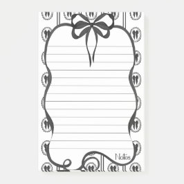 Notas Post-it® Black Bow Notes 4x6 Sticky Notepad
