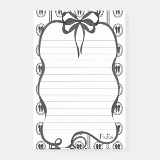 Notas Post-it® Black Bow Notes 4x6 Sticky Notepad