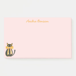 Notas Post-it® Black cat with coquette bow