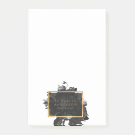 Notas Post-it® Black Gold Rose Bouquet