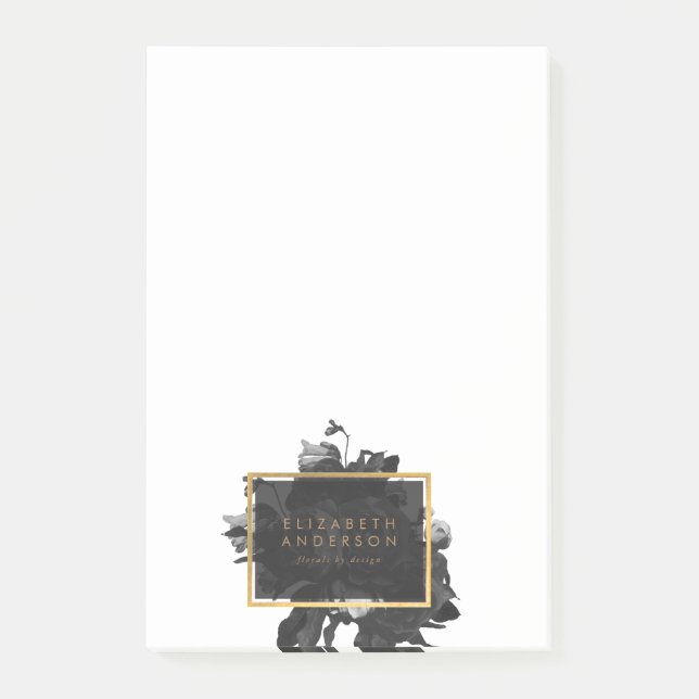 Notas Post-it® Black Gold Rose Bouquet (Anverso)