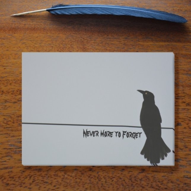 Notas Post-it® Black Raven Silhouette Gray (Subido por el creador)