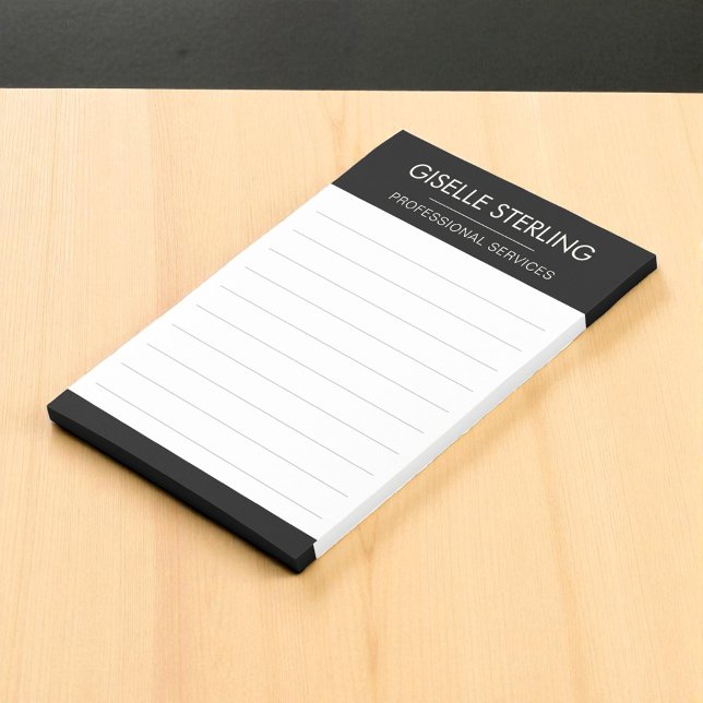 Notas Post-it® Black White Minimal Professional Modern Business (Subido por el creador)