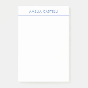 Notas Post-it® Blanco azul claro profesional minimalista