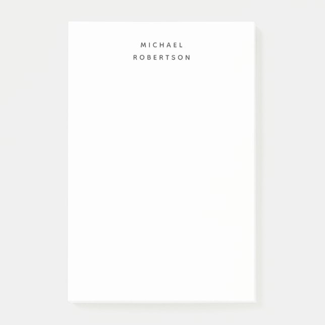 Notas Post-it® Blanco Minimalista moderno depurado (Anverso)