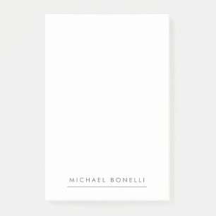 Notas Post-it® Blanco Moderno sencillo y elegante Minimalista