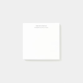 Notas Post-it® Blanco Negro Profesional Personalizado 