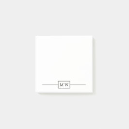 Notas Post-it® Blanco negro simple inicial
