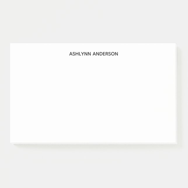 Notas Post-it® Blanco personalizado (Anverso)
