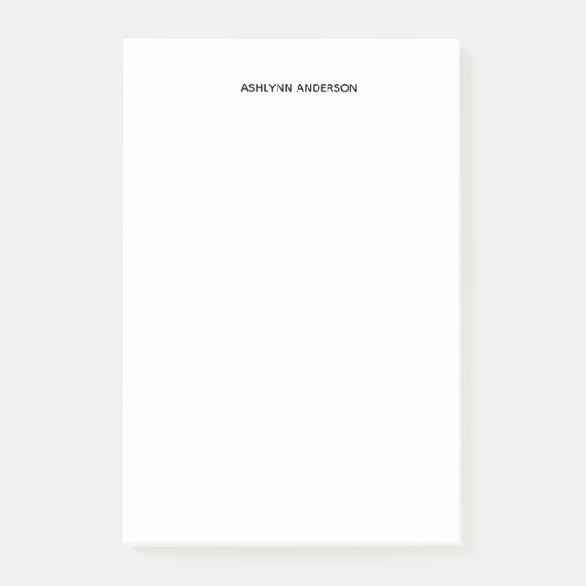 Notas Post-it® Blanco simple personalizado (Anverso)