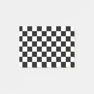 Notas Post-it® Blanco y negro a cuadros