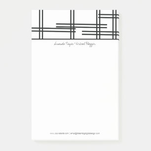 Notas Post-it® Blanco y negro monocromático abstracto moderno