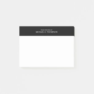 Notas Post-it® Blanco y negro profesional