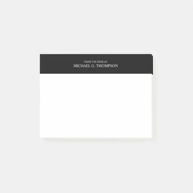 Notas Post-it® Blanco y negro profesional (Anverso)