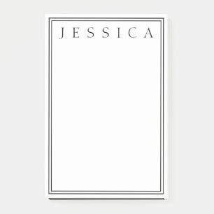 Notas Post-it® Blanco y negro Su nombre