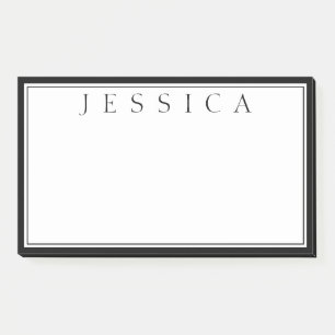 Notas Post-it® Blanco y negro Su nombre